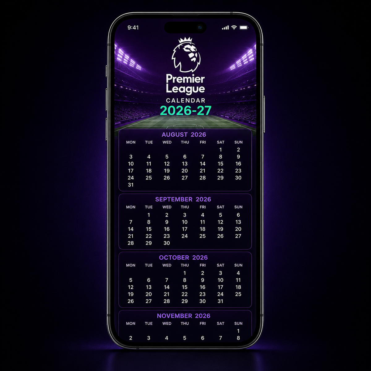 Premier Auto-Sync Match Calendar